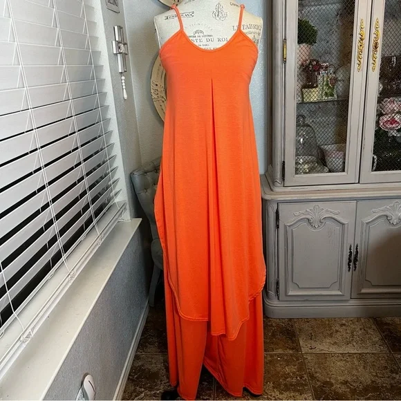 Elegant Orange summer vacation pant set - Picture 4 of 5